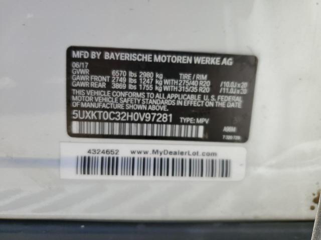 5UXKT0C32H0V97281 BMW X5 Xdr40e