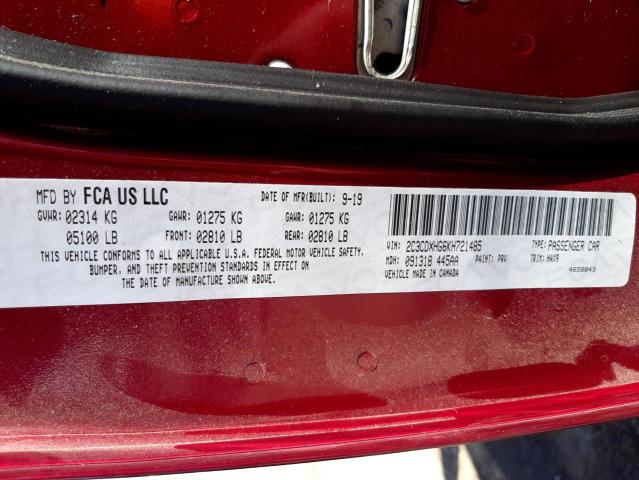 2C3CDXHG6KH721485 Dodge CHARGER GT