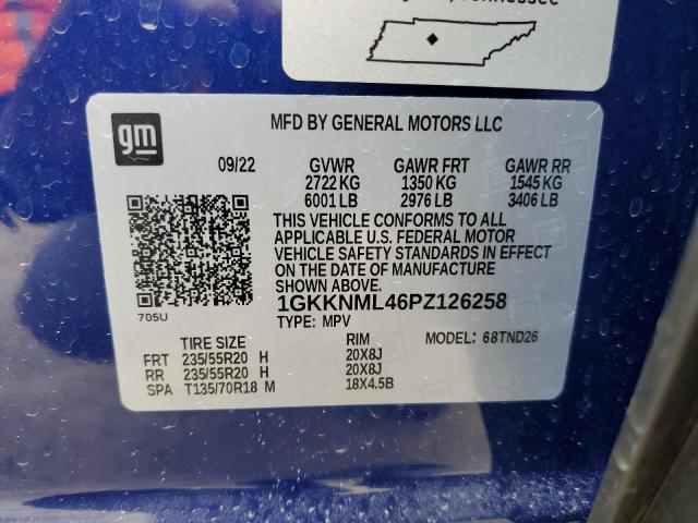 1GKKNML46PZ126258 GMC ACADIA SLT