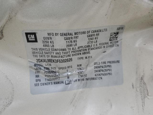 2GKALMEK3F6302626 GMC Terrain Sle