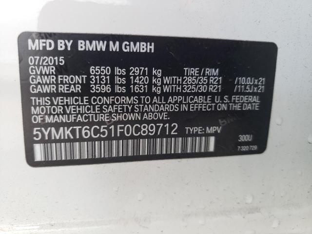 5YMKT6C51F0C89712 BMW X5 M
