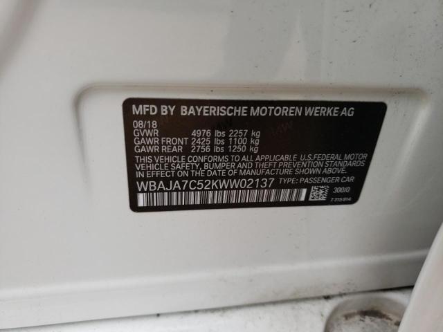 WBAJA7C52KWW02137 BMW 530 XI