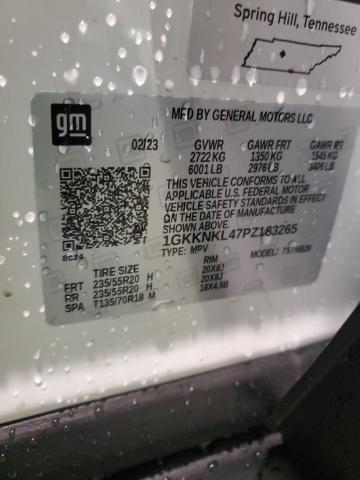 1GKKNKL47PZ183265 GMC ACADIA SLE