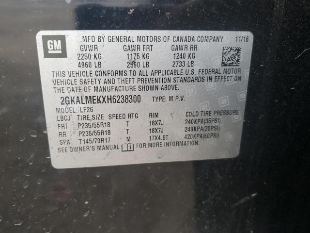 2GKALMEKXH6238300 GMC Terrain Sle