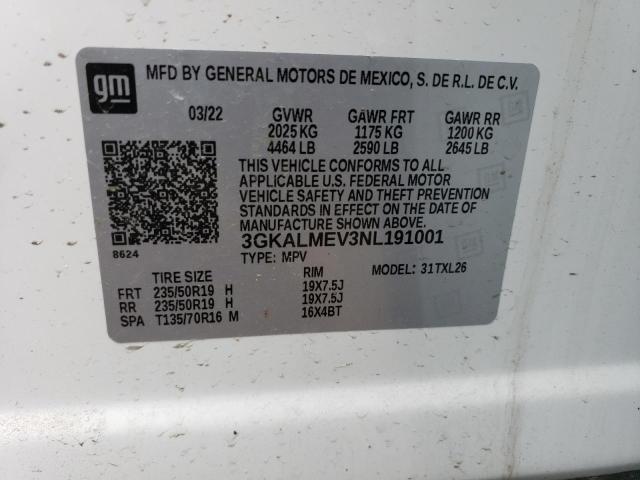 3GKALMEV3NL191001 GMC Terrain Sle