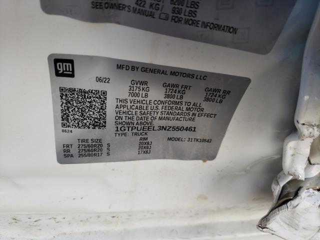 1GTPUEEL3NZ550461 GMC Sierra K1500 At4