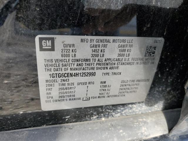 1GTG6CEN4H1252990 GMC CANYON SLE