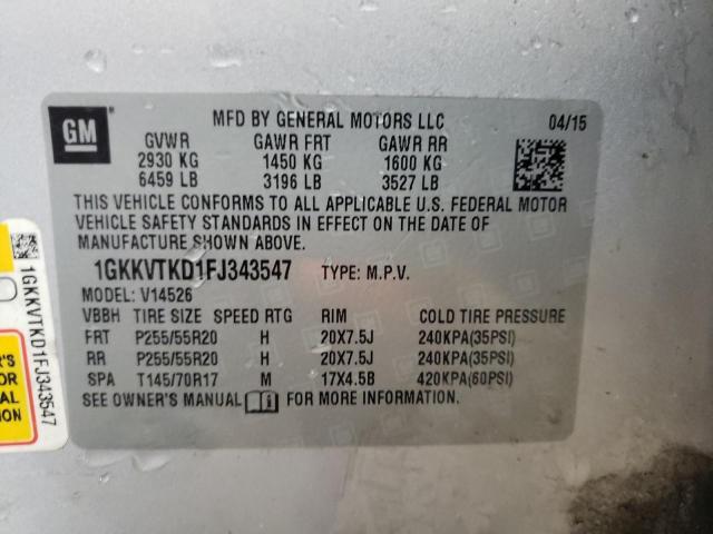 1GKKVTKD1FJ343547 GMC Acadia Denali