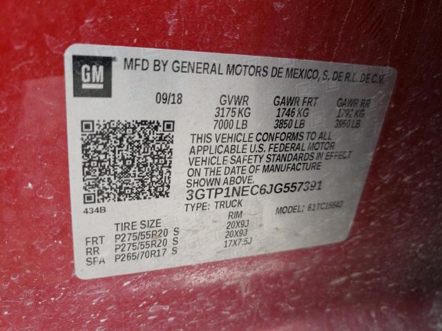 3GTP1NEC6JG557391 GMC Sierra C1500 Slt