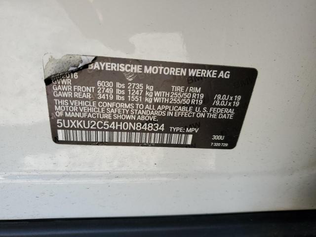 5UXKU2C54H0N84834 BMW X6 Xdrive35i