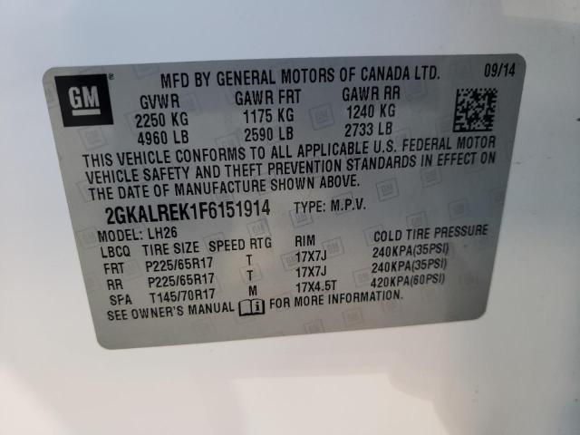 2GKALREK1F6151914 GMC Terrain Sle