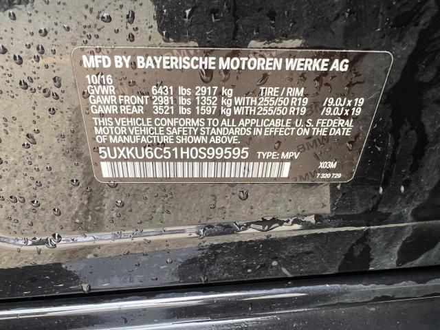 5UXKU6C51H0S99595 BMW X6 Xdrive50i