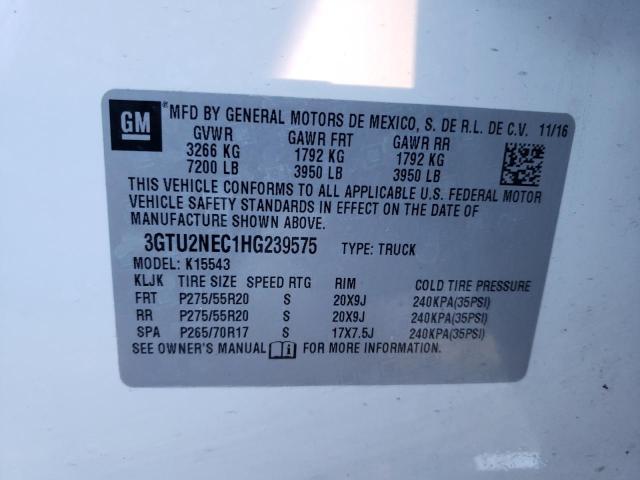 3GTU2NEC1HG239575 GMC Sierra K1500 Slt