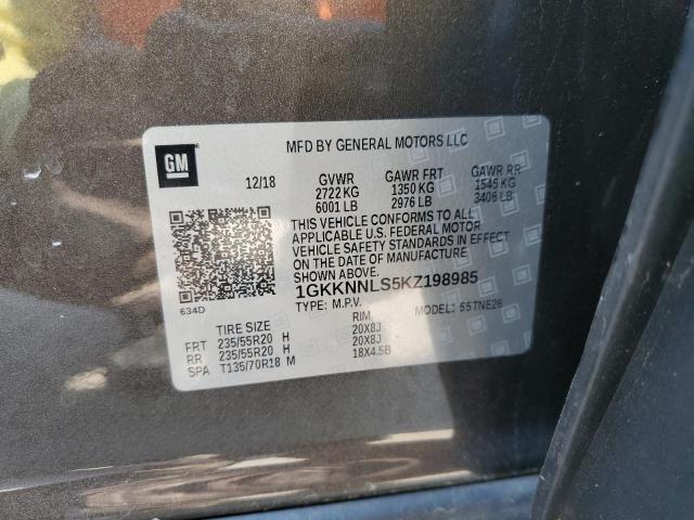 1GKKNNLS5KZ198985 GMC Acadia Slt-2