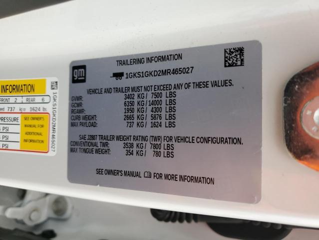 1GKS1GKD2MR465027 GMC Yukon Xl C1500 Slt