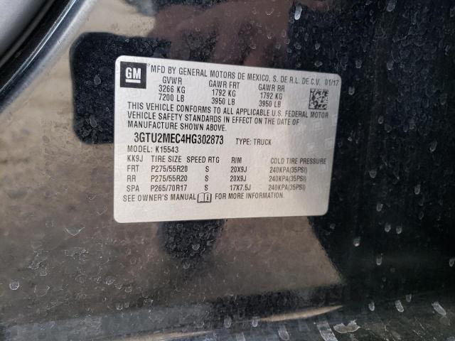 3GTU2MEC4HG302873 GMC Sierra K1500 Sle