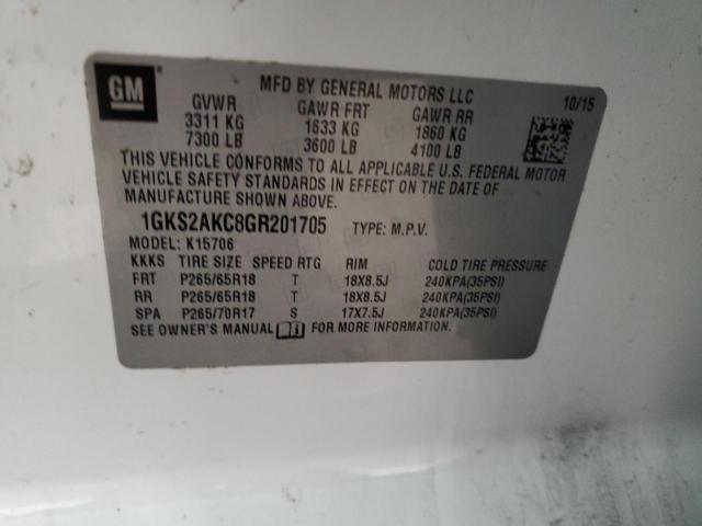 1GKS2AKC8GR201705 GMC YUKON SLE