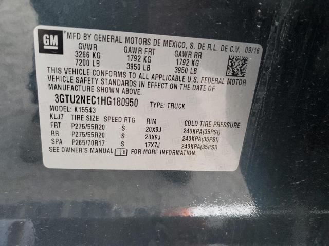 3GTU2NEC1HG180950 GMC Sierra K1500 Slt