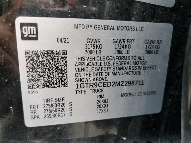1GTR9CED2MZ298711 GMC Sierra K1500 Elevation