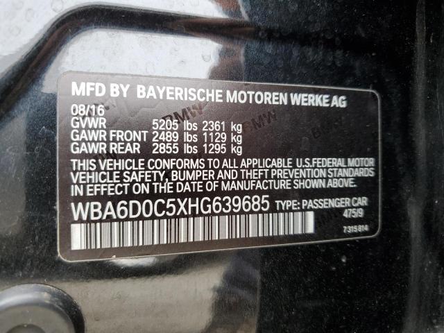 WBA6D0C5XHG639685 BMW 640 I Gran Coupe