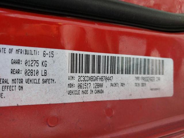 2C3CDXBGXFH870447 Dodge Charger Se