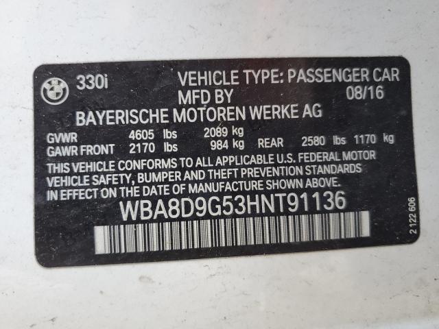 WBA8D9G53HNT91136 BMW 330 XI