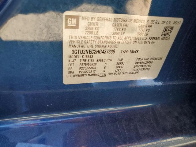 3GTU2NEC2HG437338 GMC Sierra K1500 Slt