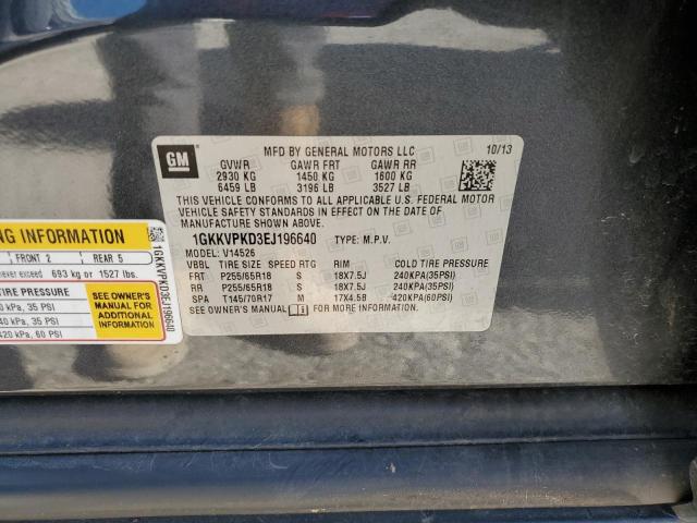 1GKKVPKD3EJ196640 GMC ACADIA SLE