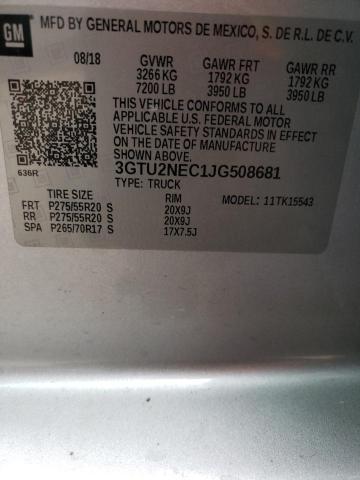 3GTU2NEC1JG508681 GMC Sierra K1500 Slt