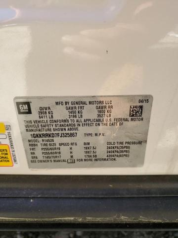 1GKKRRKD7FJ325867 GMC Acadia Slt-1
