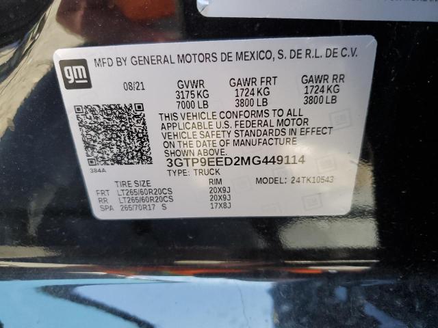 3GTP9EED2MG449114 GMC Sierra K1500 At4