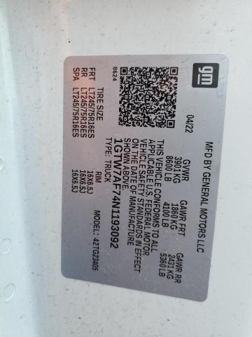 1GTW7AF74N1193092 GMC Savana G2500