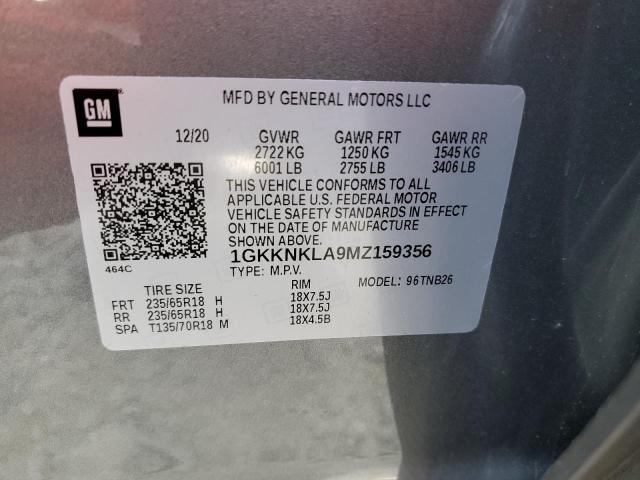 1GKKNKLA9MZ159356 GMC ACADIA SLE