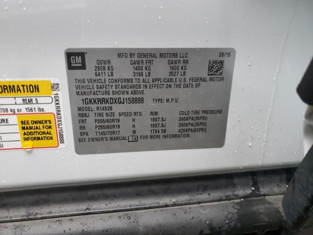 1GKKRRKDXGJ158888 GMC Acadia Slt-1
