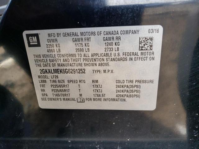 2GKALMEK6G6291252 GMC Terrain Sle