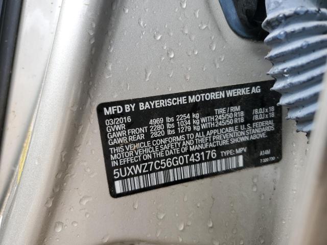 5UXWZ7C56G0T43176 BMW X3 Sdrive28i