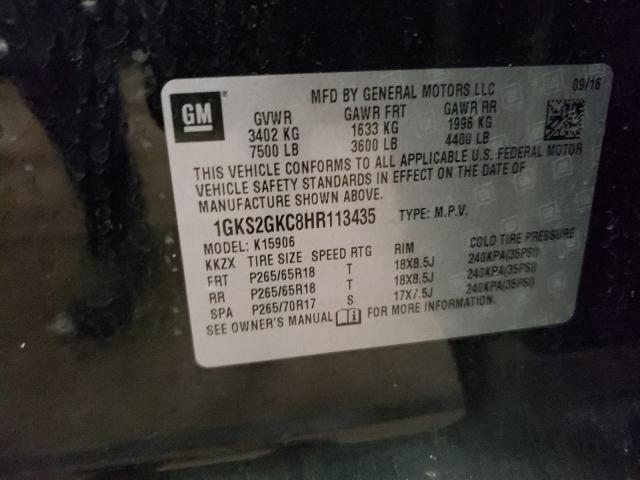 1GKS2GKC8HR113435 GMC Yukon Xl K1500 Slt