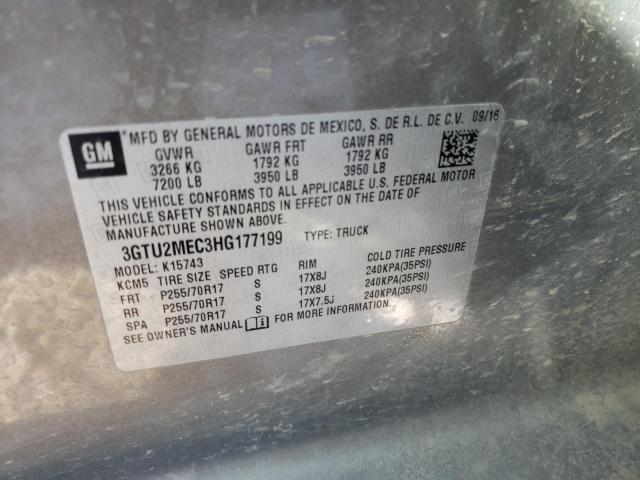 3GTU2MEC3HG177199 GMC Sierra K1500 Sle