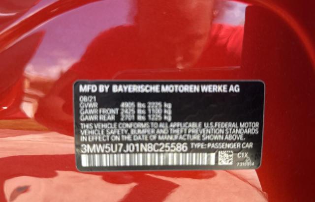 3MW5U7J01N8C25586 BMW M340I