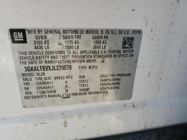 3GKALTEVXJL279578 GMC Terrain Sle