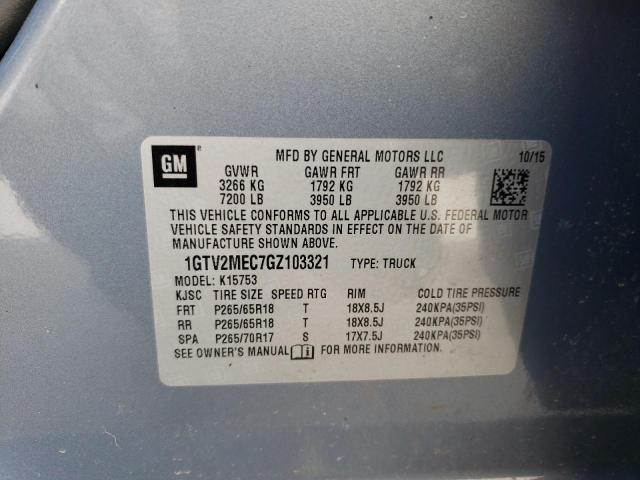 1GTV2MEC7GZ103321 GMC Sierra K1500 Sle