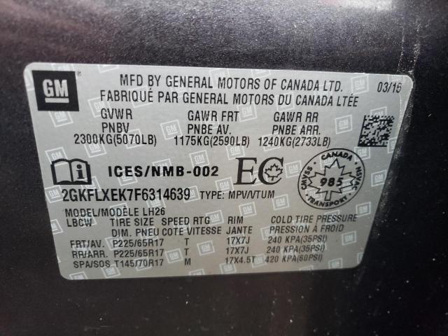 2GKFLXEK7F6314639 GMC Terrain Slt