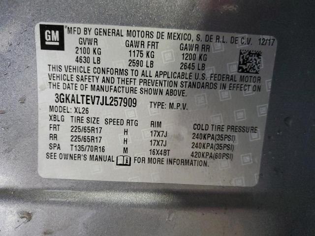 3GKALTEV7JL257909 GMC Terrain Sle