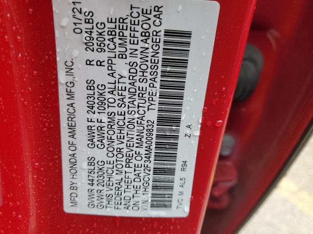 1HGCV2F34MA009832 Honda Accord Sport