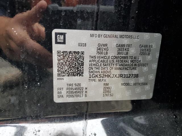1GKS2HKJXJR312738 GMC YUKON XL DENALI