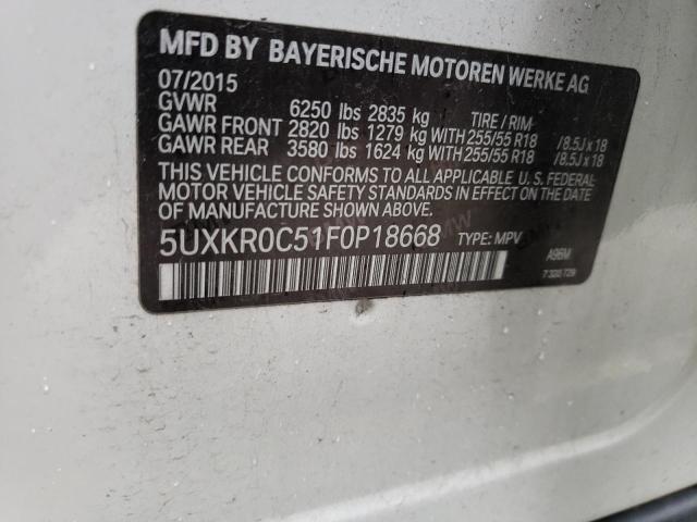 5UXKR0C51F0P18668 BMW X5 Xdrive35i