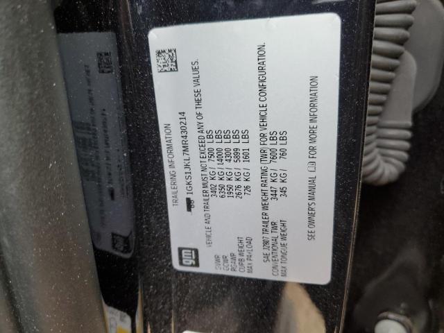 1GKS1JKL7MR430214 GMC YUKON XL DENALI