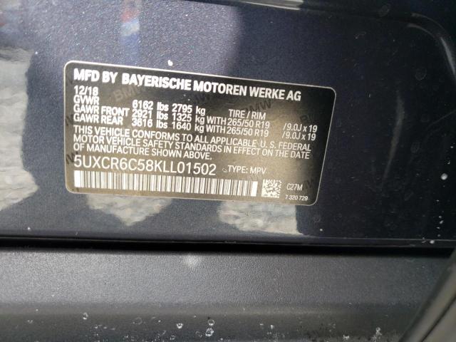 5UXCR6C58KLL01502 BMW X5 Xdrive40i