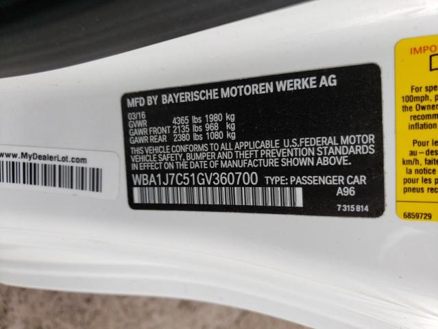 WBA1J7C51GV360700 BMW M235I