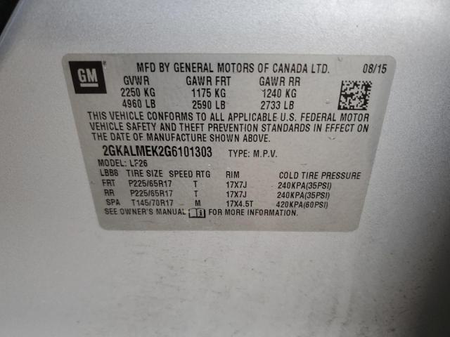 2GKALMEK2G6101303 GMC Terrain Sle